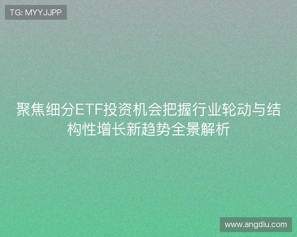 聚焦细分ETF投资机会把握行业轮动与结构性增长新趋势全景解析